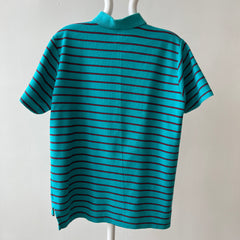 1980s USA Made Striped LL Bean Polo T-Shirt - !!!
