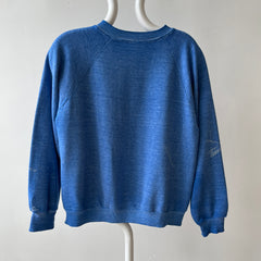 1970s Faded Graphic Sweatshirt - Chimpanzee/Monkey with a Broom? Pop Culture