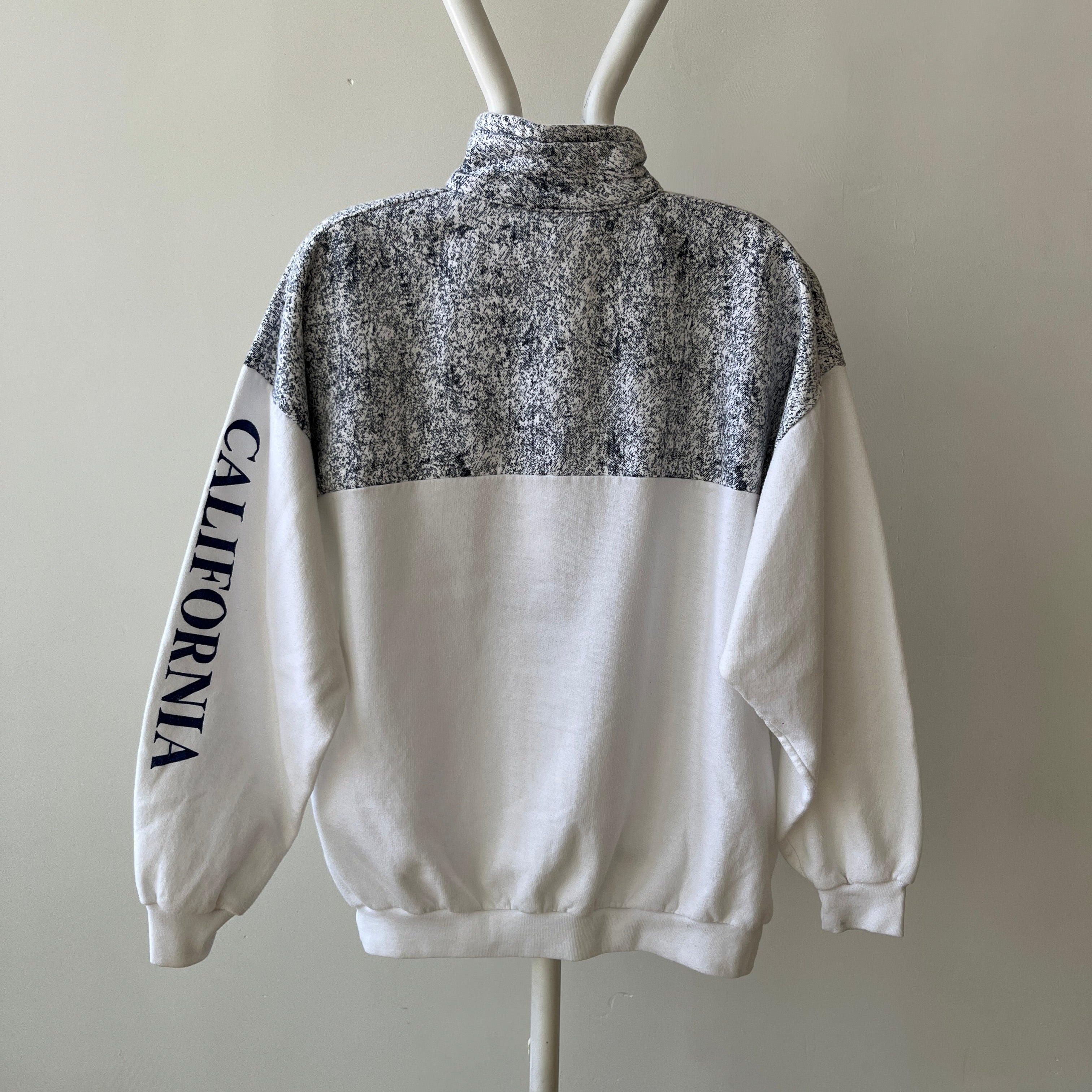 1980s Alcatraz Beach Club 1/4 Zip Sweatshirt - Bad 80s Humor