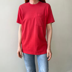 1980s Blank Red Pocket T