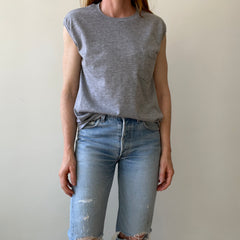 1980s Blank Grey Muscle Tank