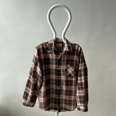 1970s Northway Single Sided Soft and Slouchy Lightweight Brown Flannel