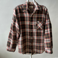 1970s Northway Single Sided Soft and Slouchy Lightweight Brown Flannel
