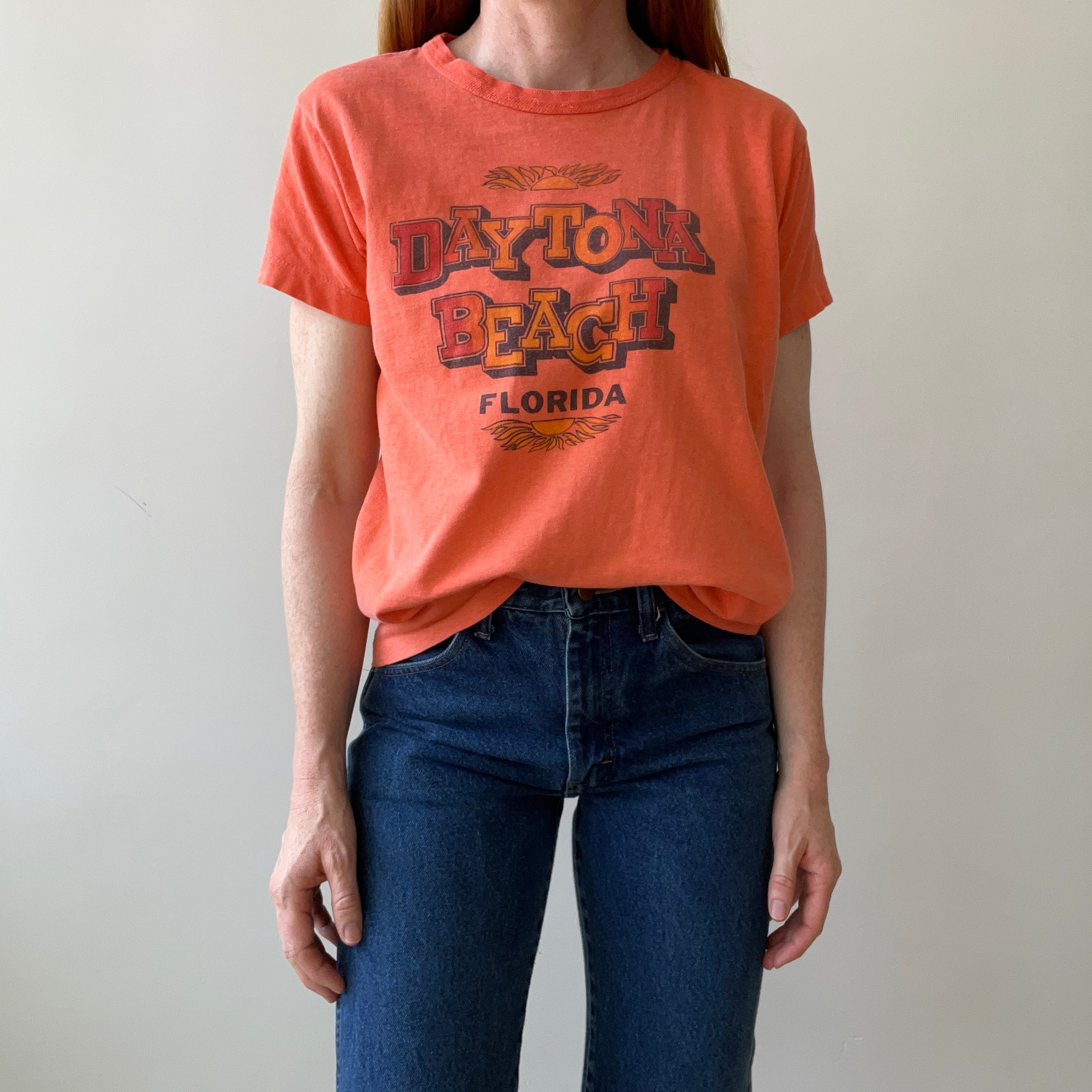 1960s/70s Daytona Beach Florida T-Shirt !!!!!! (The Fit on THIS)