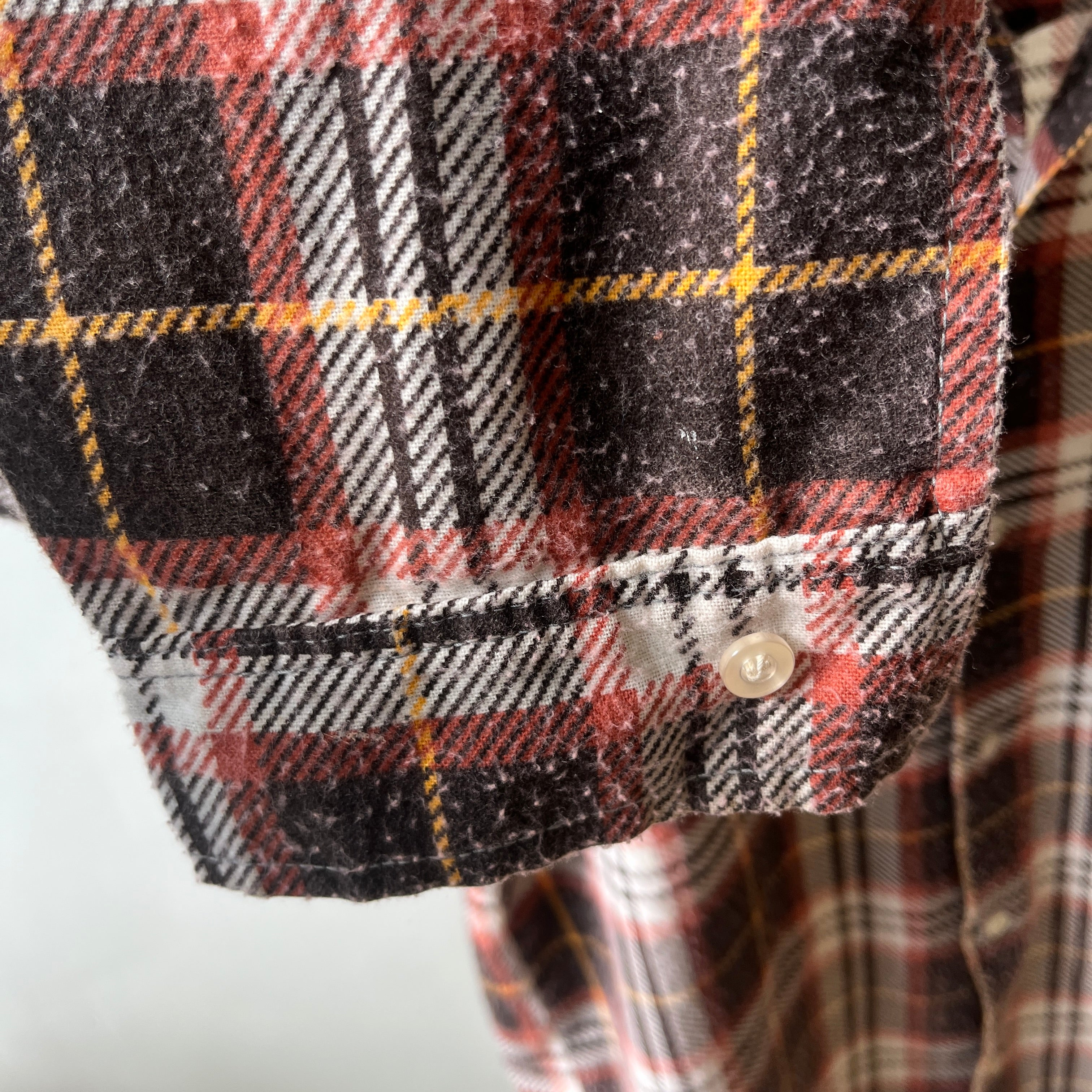 1970s Northway Single Sided Soft and Slouchy Lightweight Brown Flannel