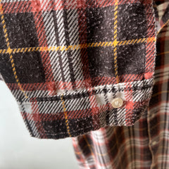 1970s Northway Single Sided Soft and Slouchy Lightweight Brown Flannel