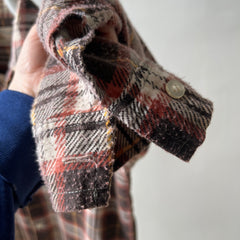 1970s Northway Single Sided Soft and Slouchy Lightweight Brown Flannel