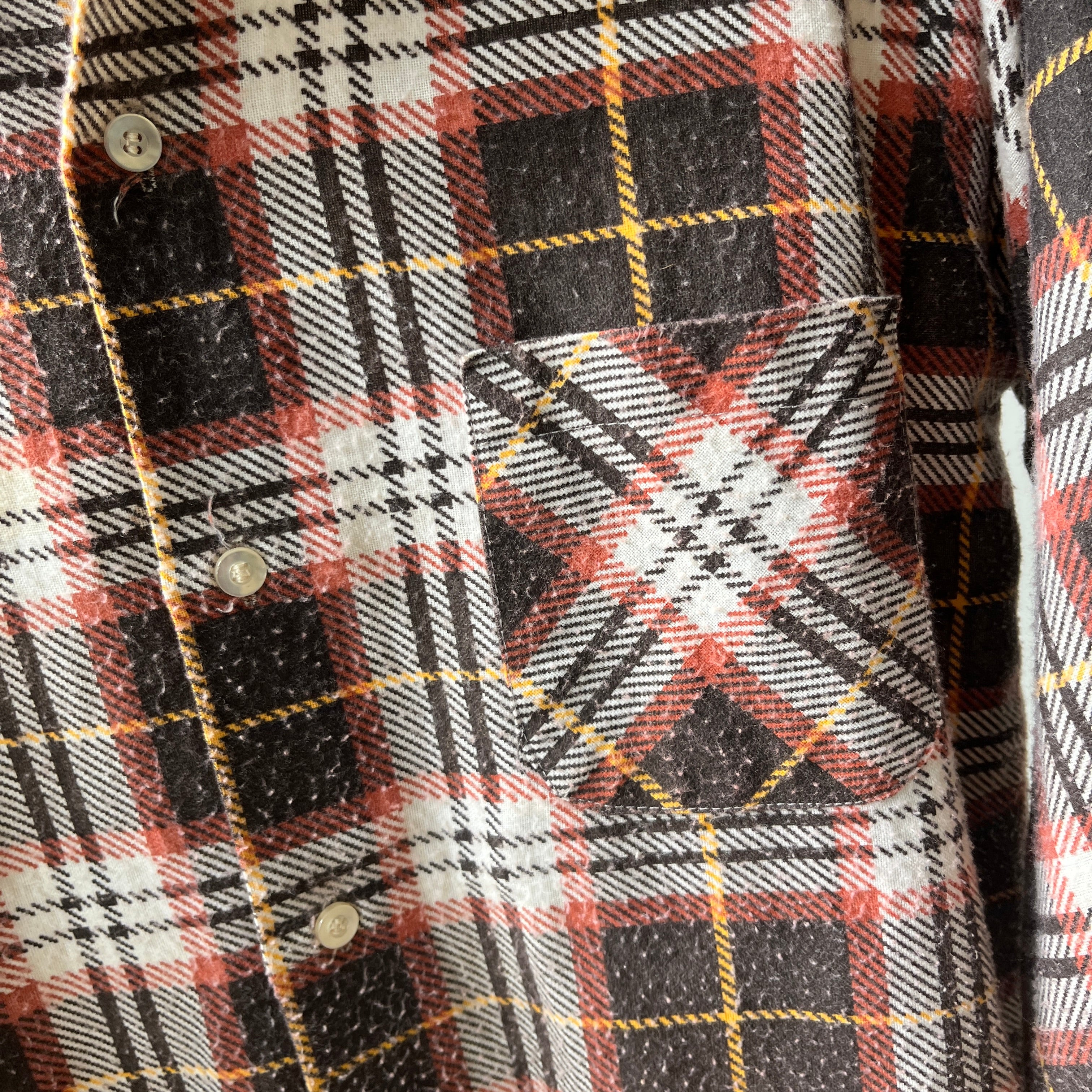 1970s Northway Single Sided Soft and Slouchy Lightweight Brown Flannel