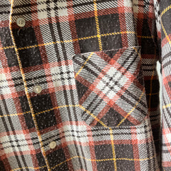 1970s Northway Single Sided Soft and Slouchy Lightweight Brown Flannel