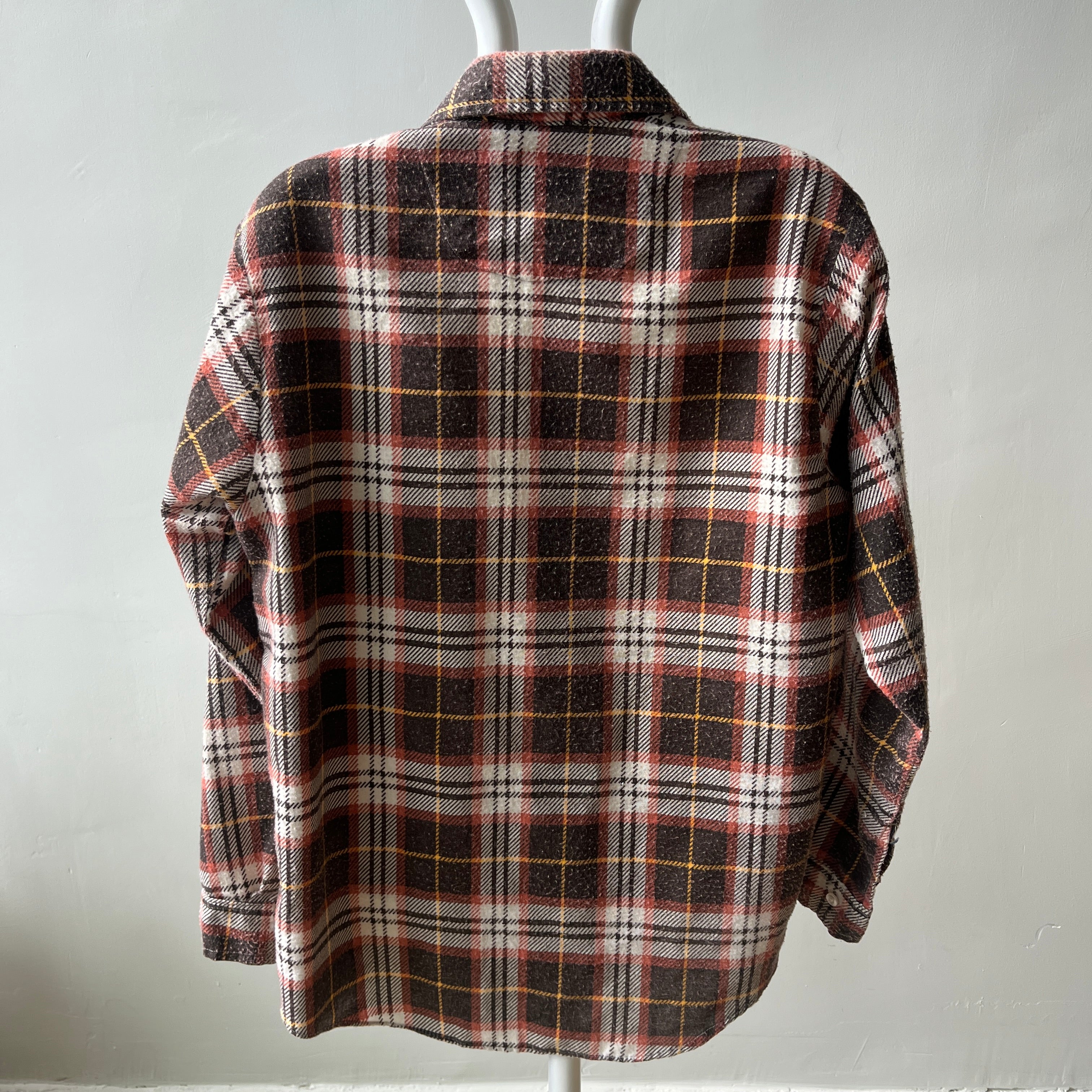 1970s Northway Single Sided Soft and Slouchy Lightweight Brown Flannel