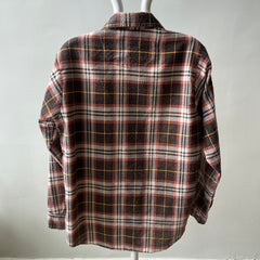 1970s Northway Single Sided Soft and Slouchy Lightweight Brown Flannel