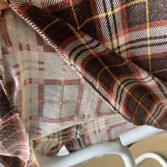 1970s Northway Single Sided Soft and Slouchy Lightweight Brown Flannel