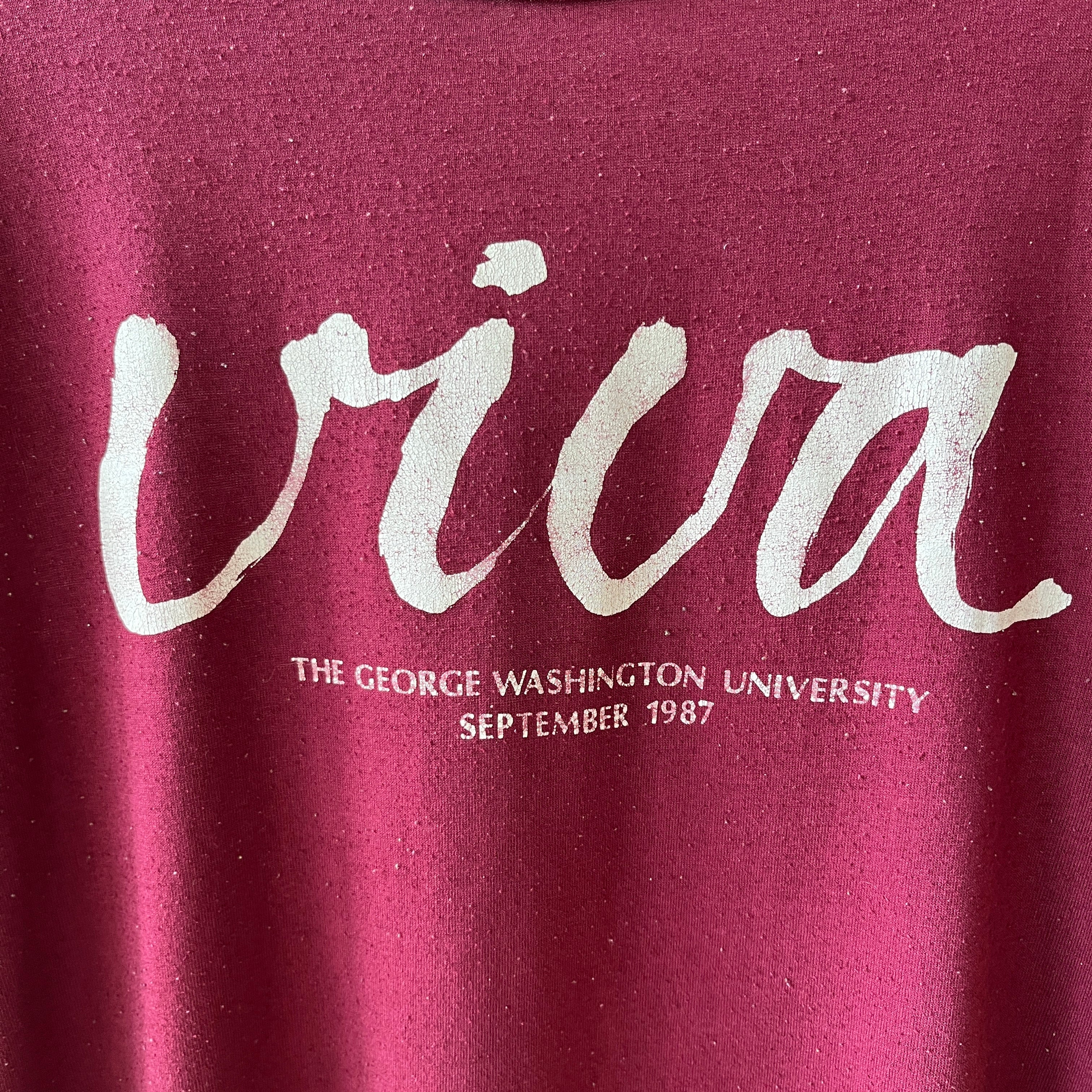 1987 Viva The George Washington University T Shirt