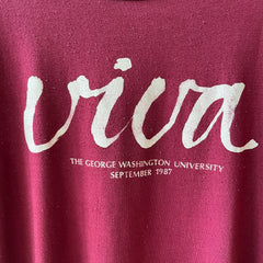 1987 Viva The George Washington University T Shirt