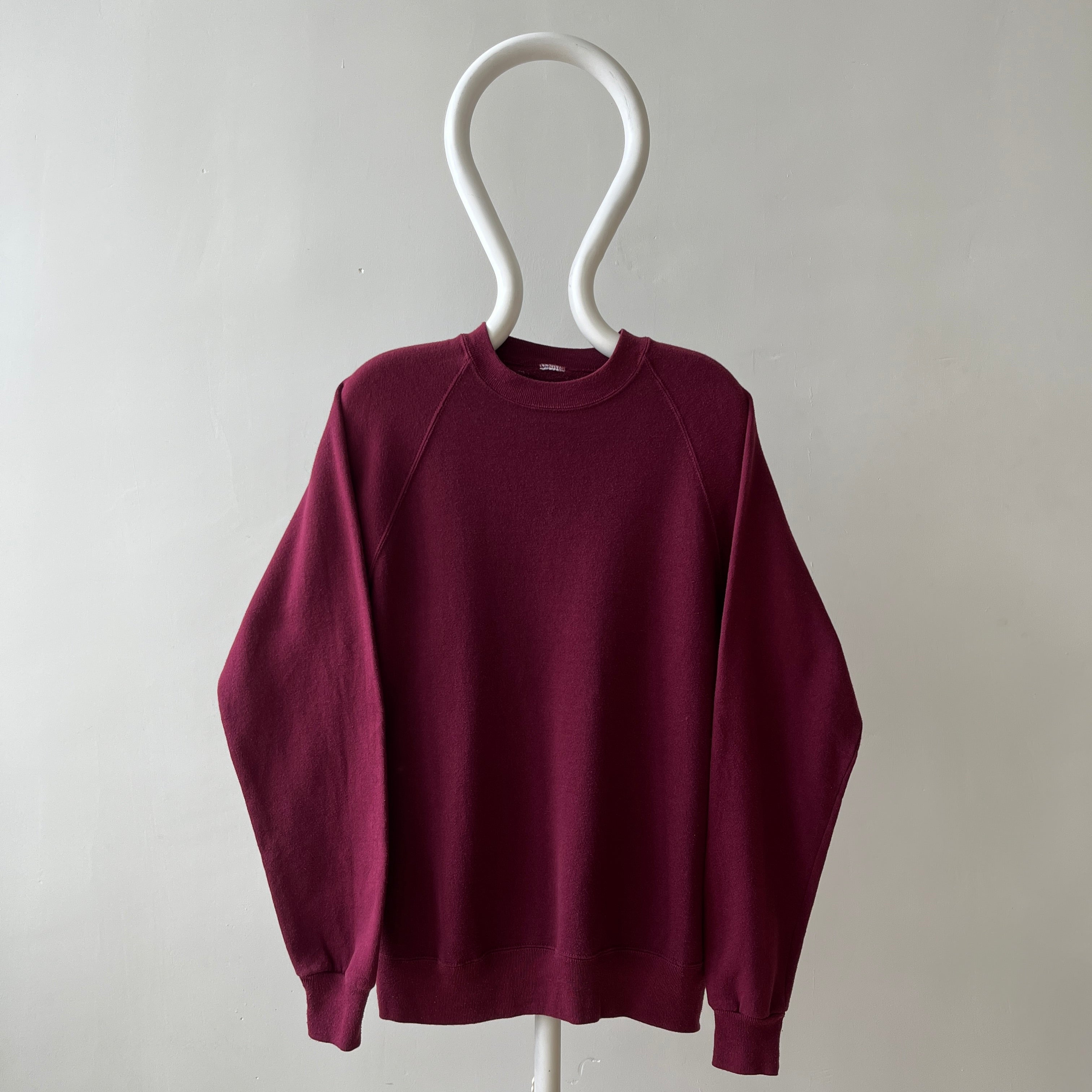 1980s Blank Burgundy Sweatshirt - AAB (Above Average Basic)