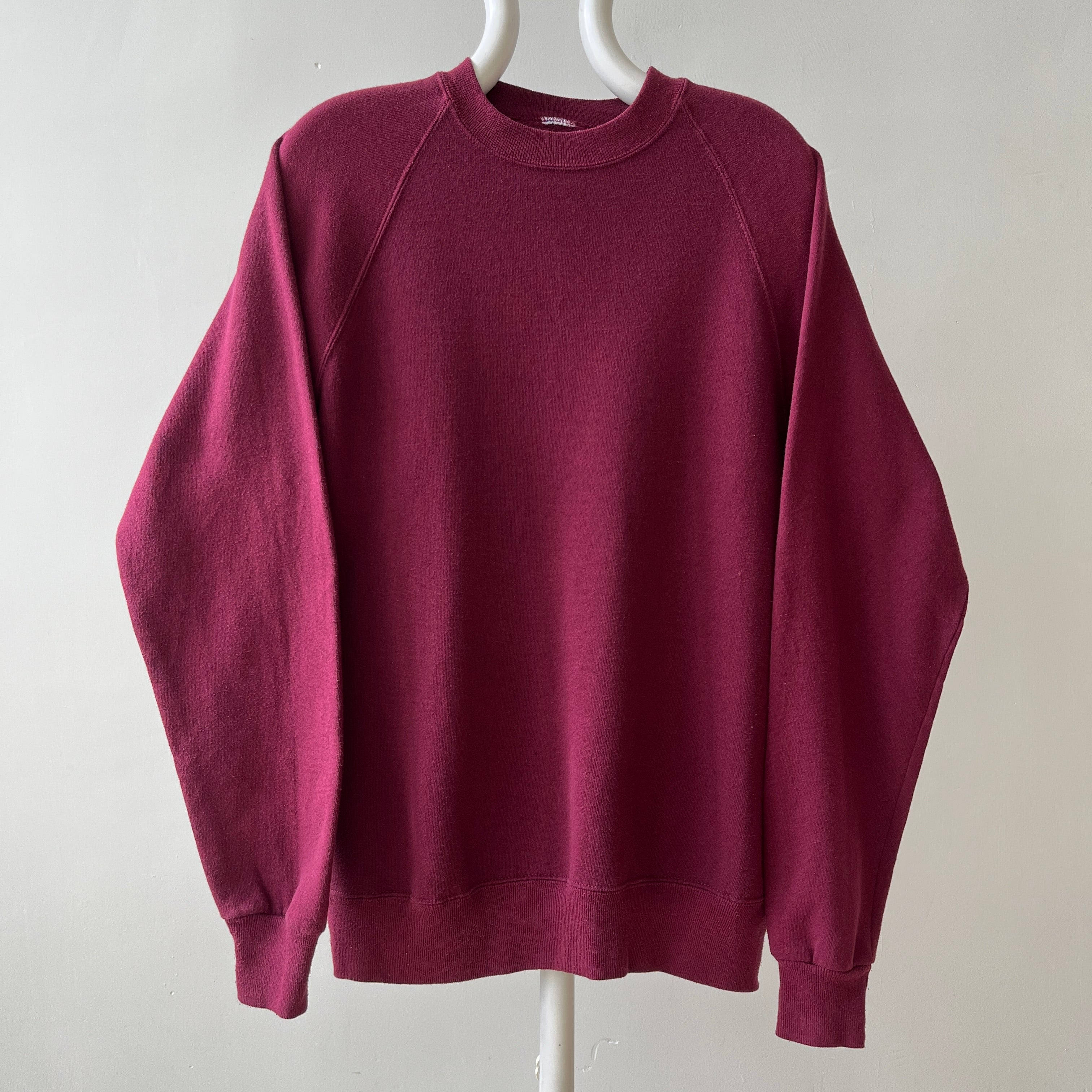 1980s Blank Burgundy Sweatshirt - AAB (Above Average Basic)