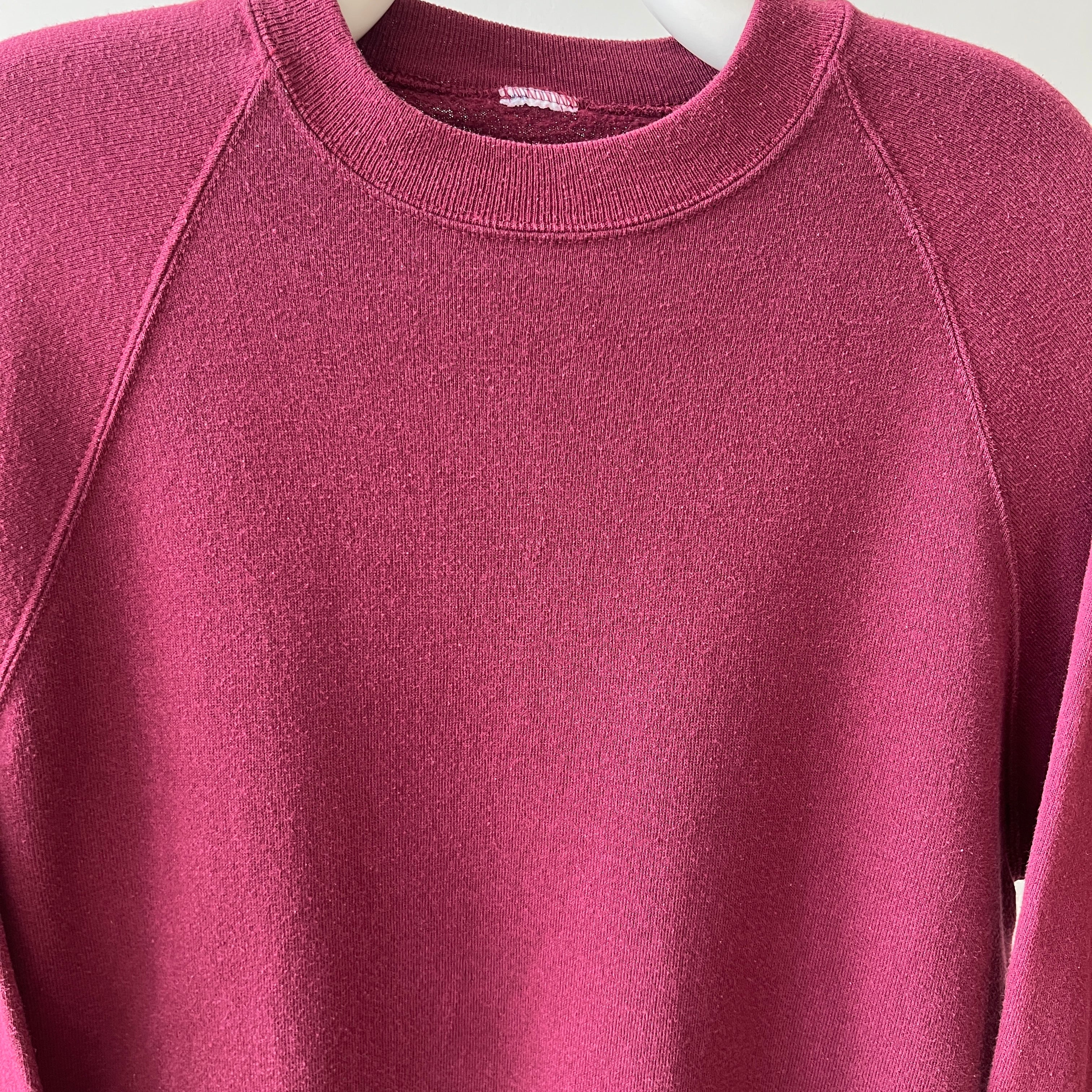 1980s Blank Burgundy Sweatshirt - AAB (Above Average Basic)