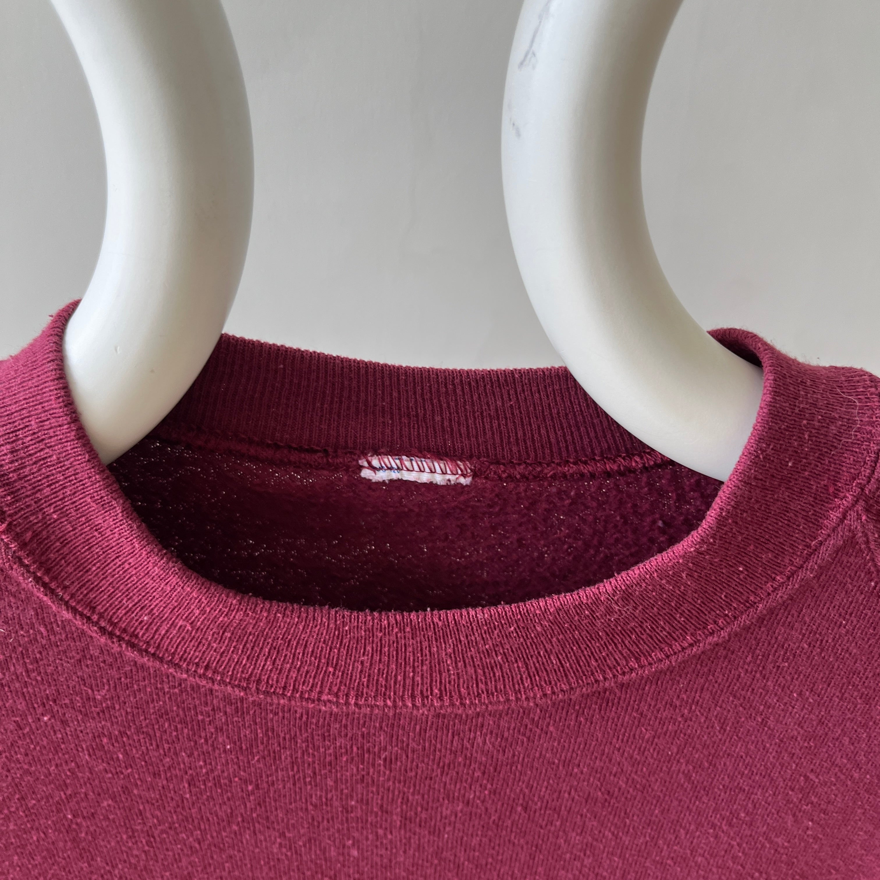 1980s Blank Burgundy Sweatshirt - AAB (Above Average Basic)