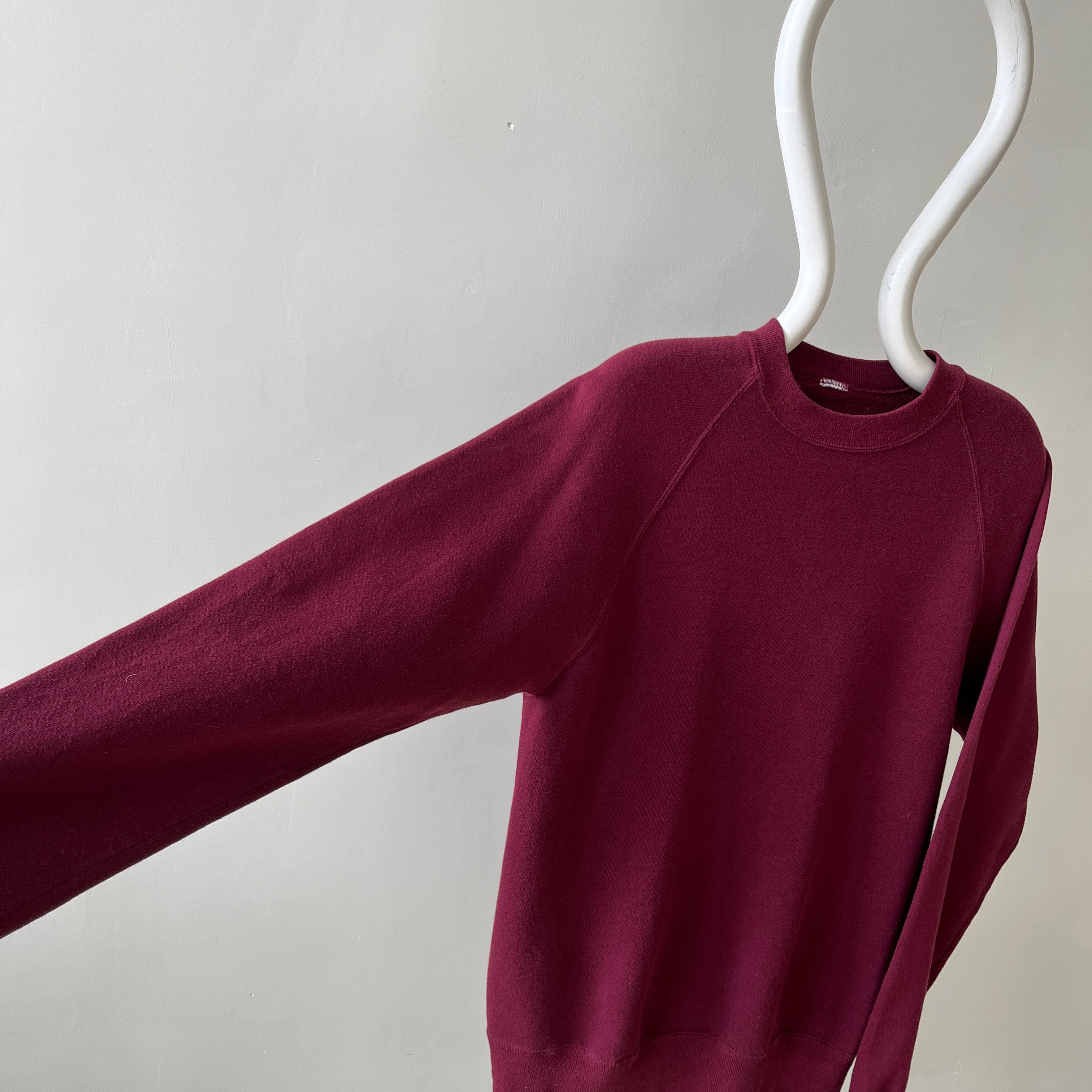 1980s Blank Burgundy Sweatshirt - AAB (Above Average Basic)