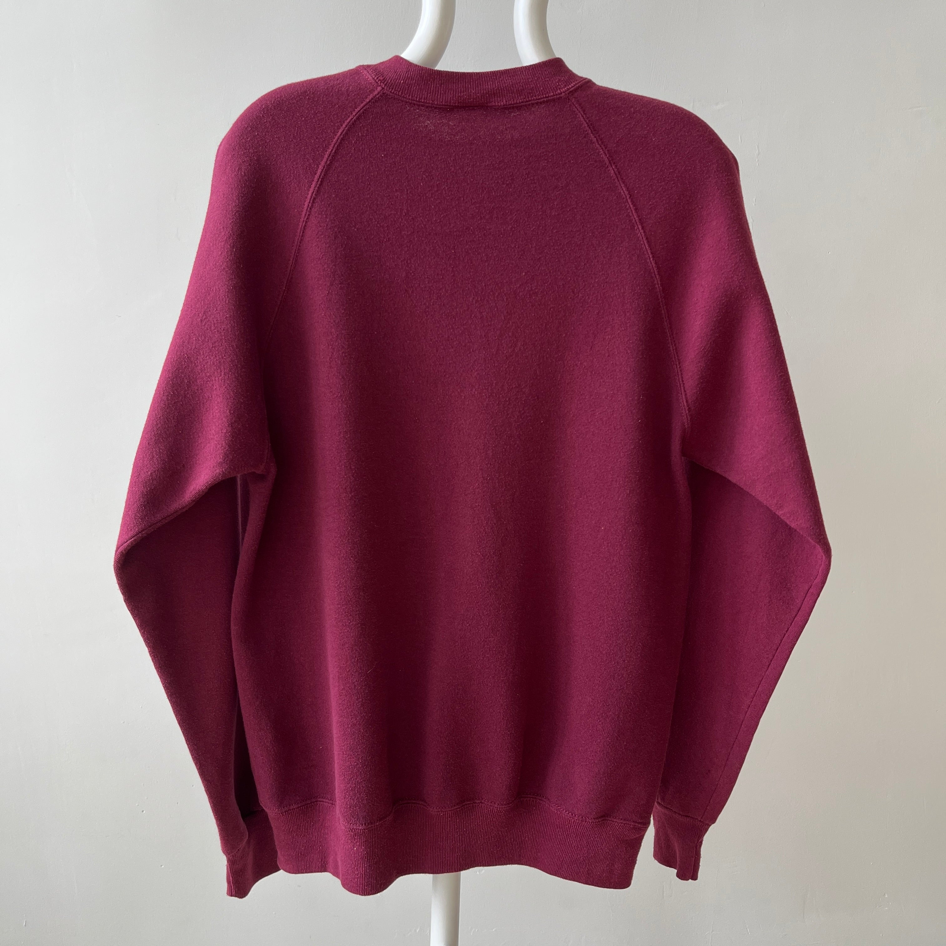 1980s Blank Burgundy Sweatshirt - AAB (Above Average Basic)