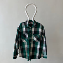 1980's Green Plaid Flannel