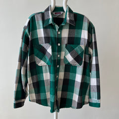 1980's Green Plaid Flannel