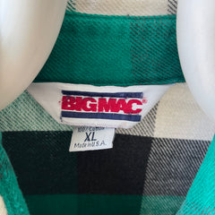 1980's Green Plaid Flannel
