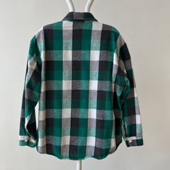 1980's Green Plaid Flannel