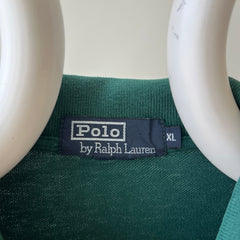 1990's Forest Green Long Sleeve Polo