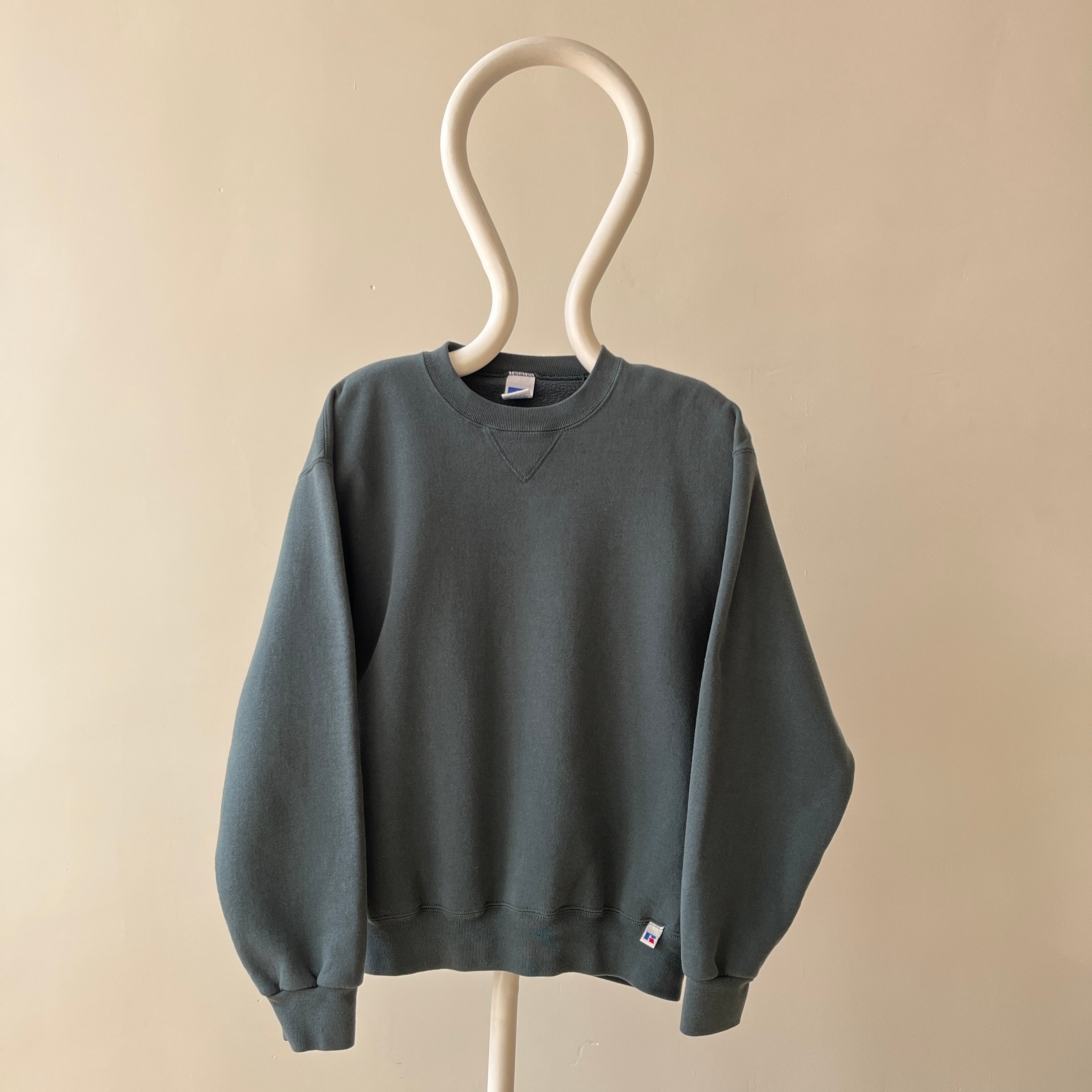 1990's Deep Muted Green Russel Sweatshirt