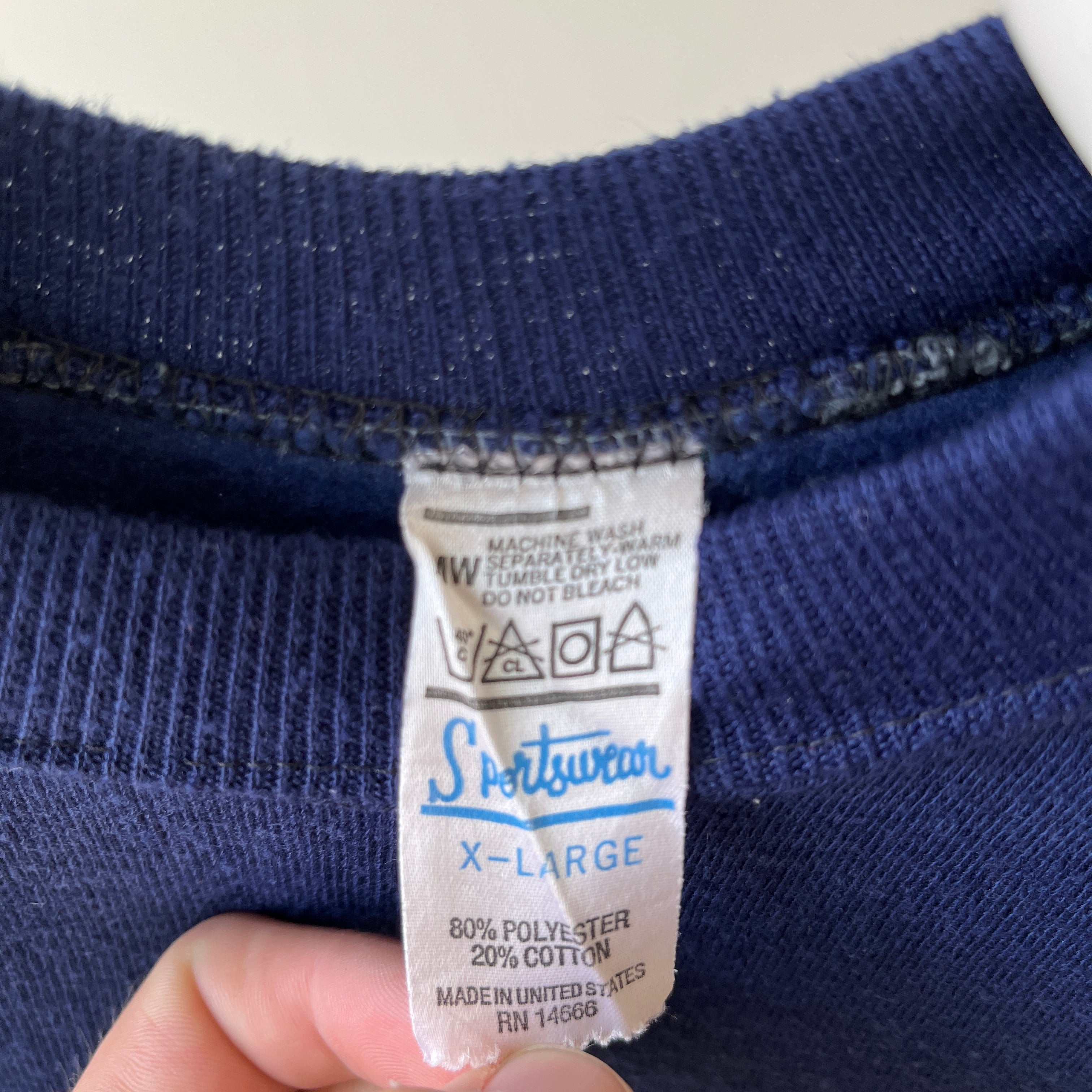 1980's Blue Raglan Sweatshirt