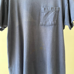 1990's Navy Blue Faded Pocket T-Shirt