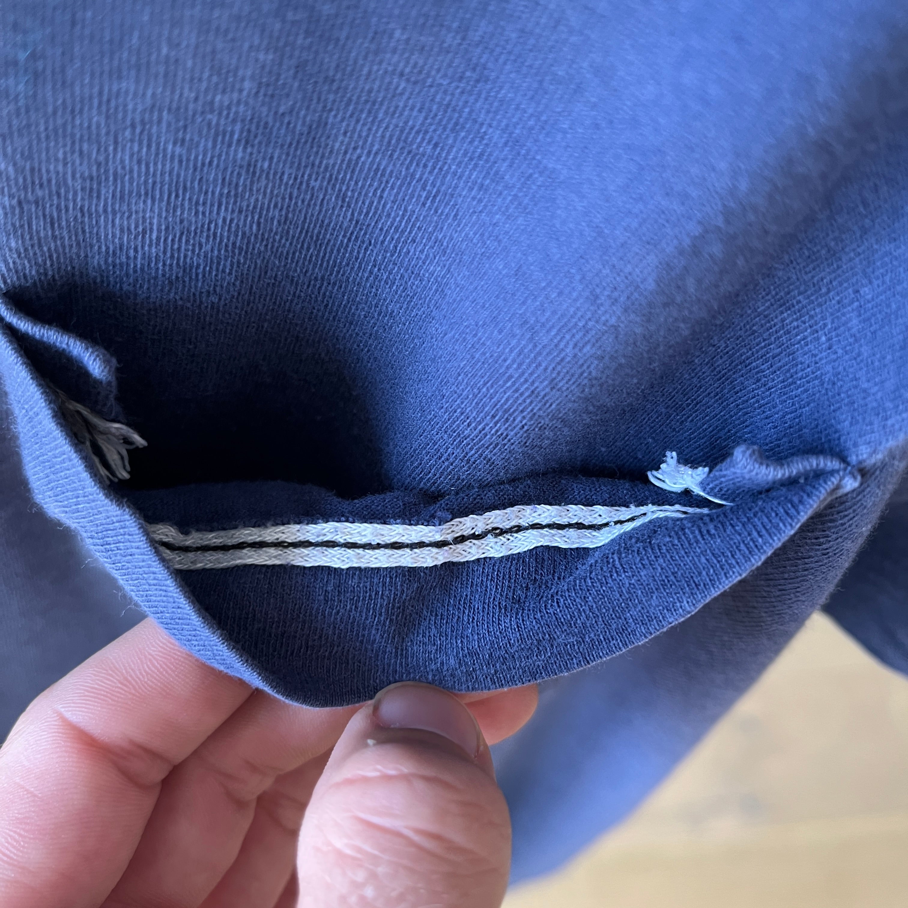 1990's Navy Blue Faded Pocket T-Shirt
