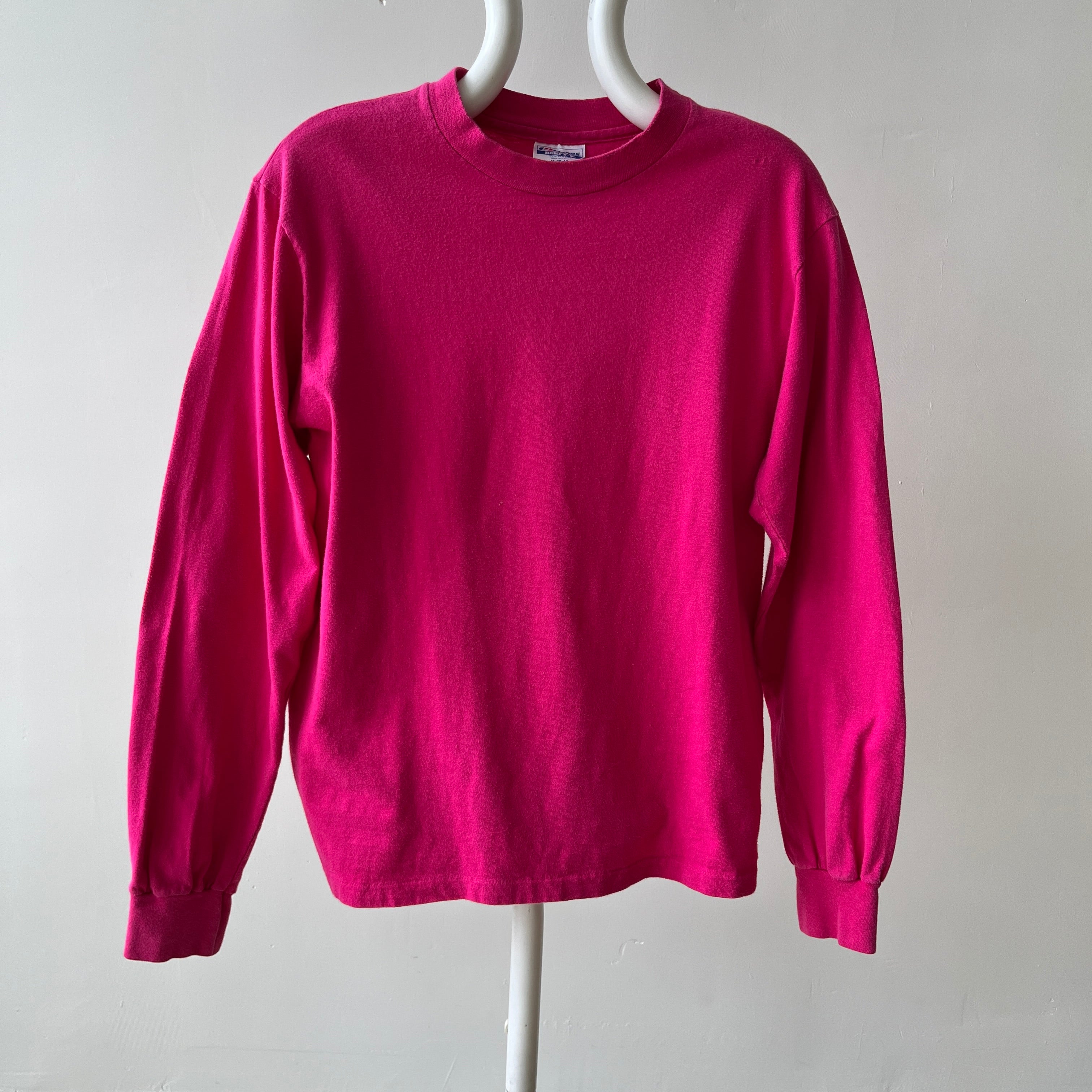1990's Blank Pink Long Sleeve T-Shirt
