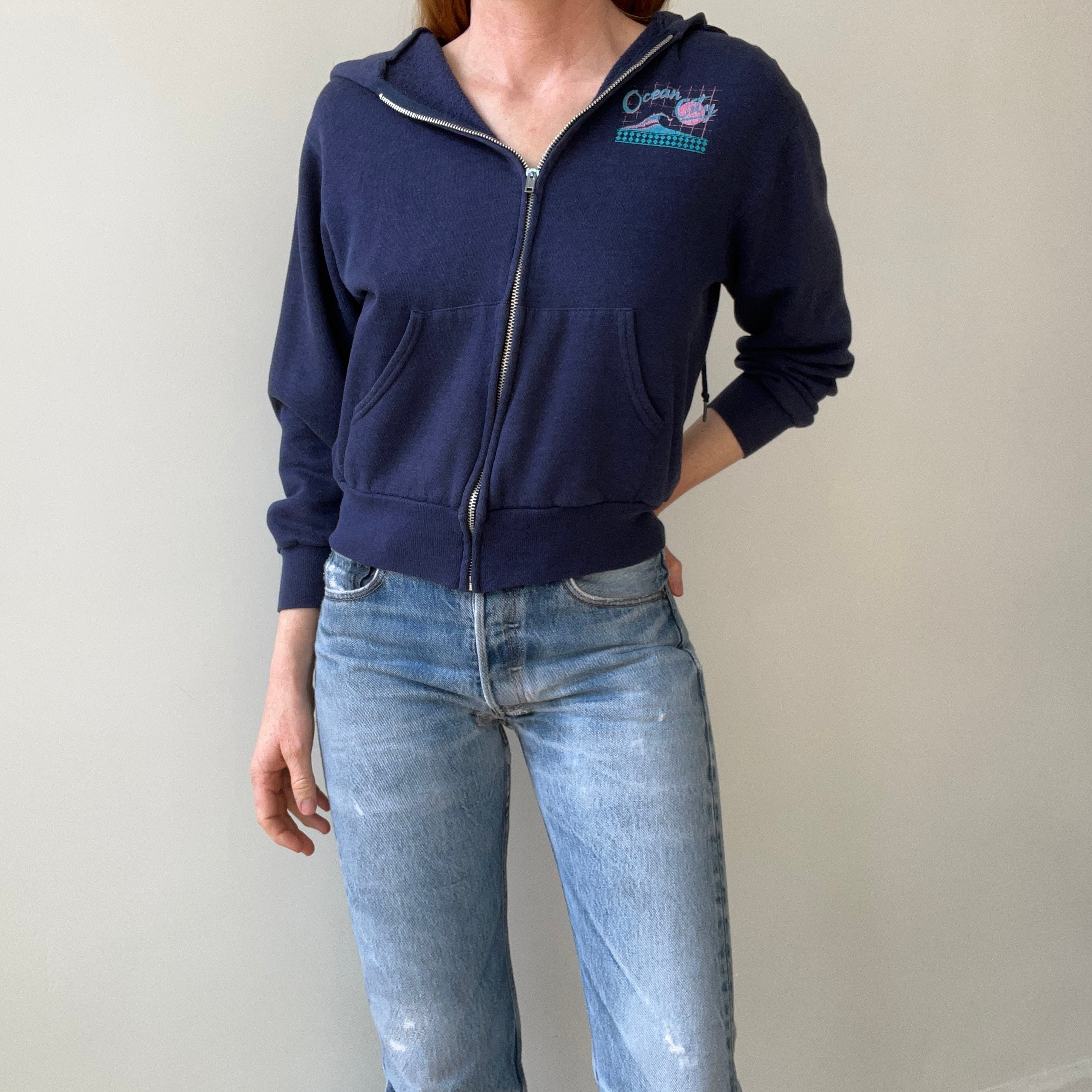 1970s Ocean City Zip Up Hoodie
