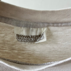 1990's Eggshell White Blank Pocket T-Shirt - OLLLLLD Banana Republic