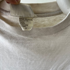 1990's Eggshell White Blank Pocket T-Shirt - OLLLLLD Banana Republic
