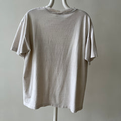 1990's Eggshell White Blank Pocket T-Shirt - OLLLLLD Banana Republic