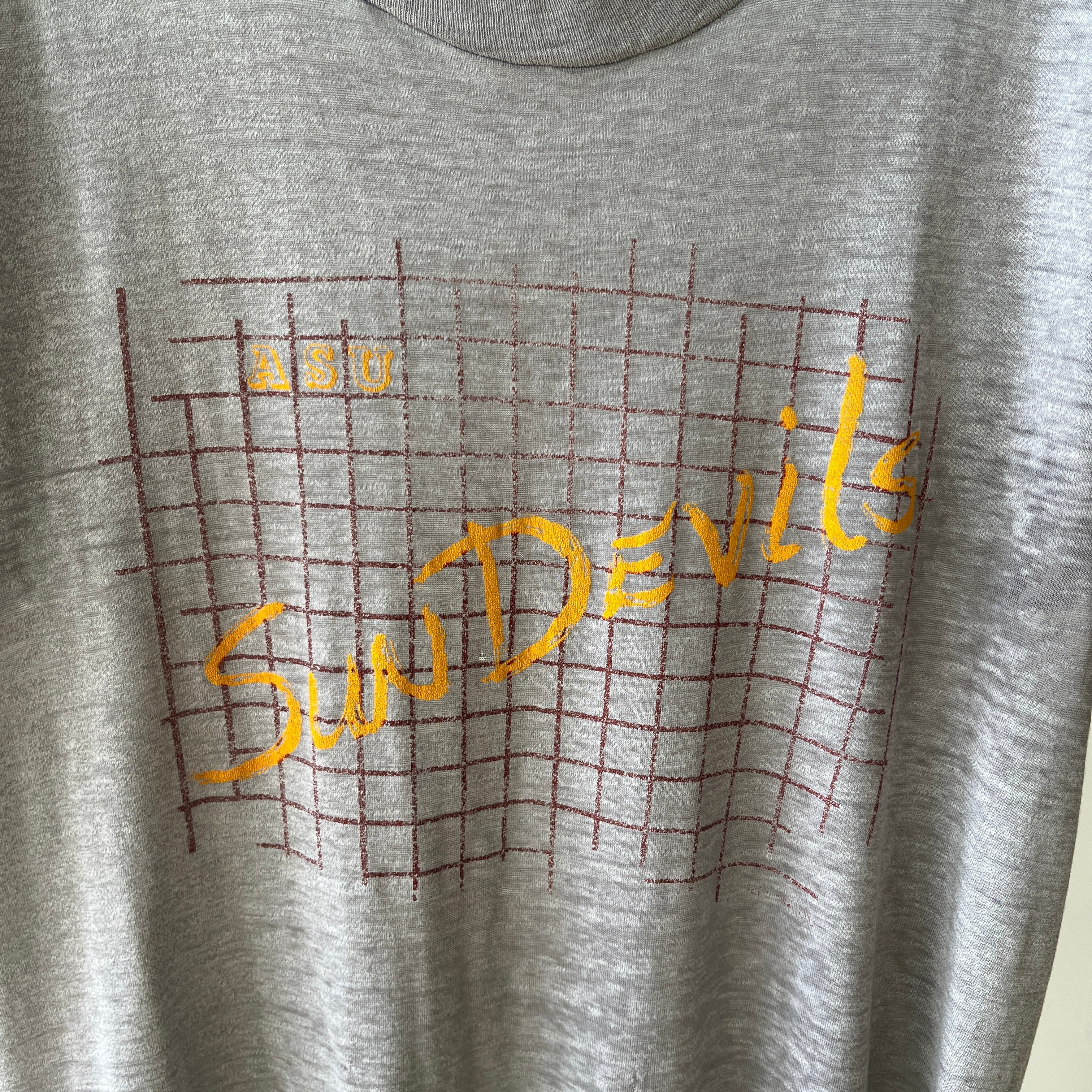 1970s ASU Sun Devils Paper Thin T-Shirt