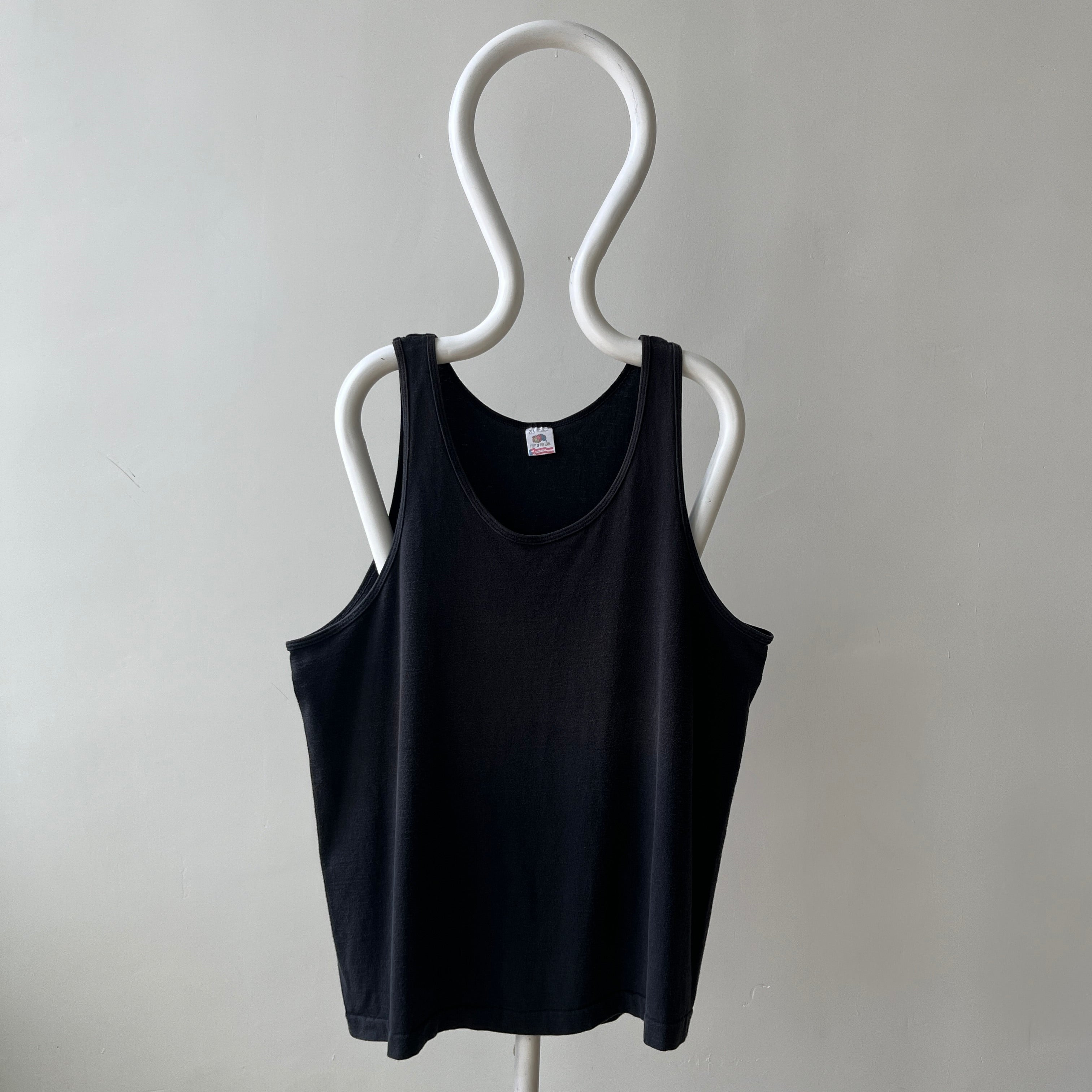 1990s Blank Black Tank Top