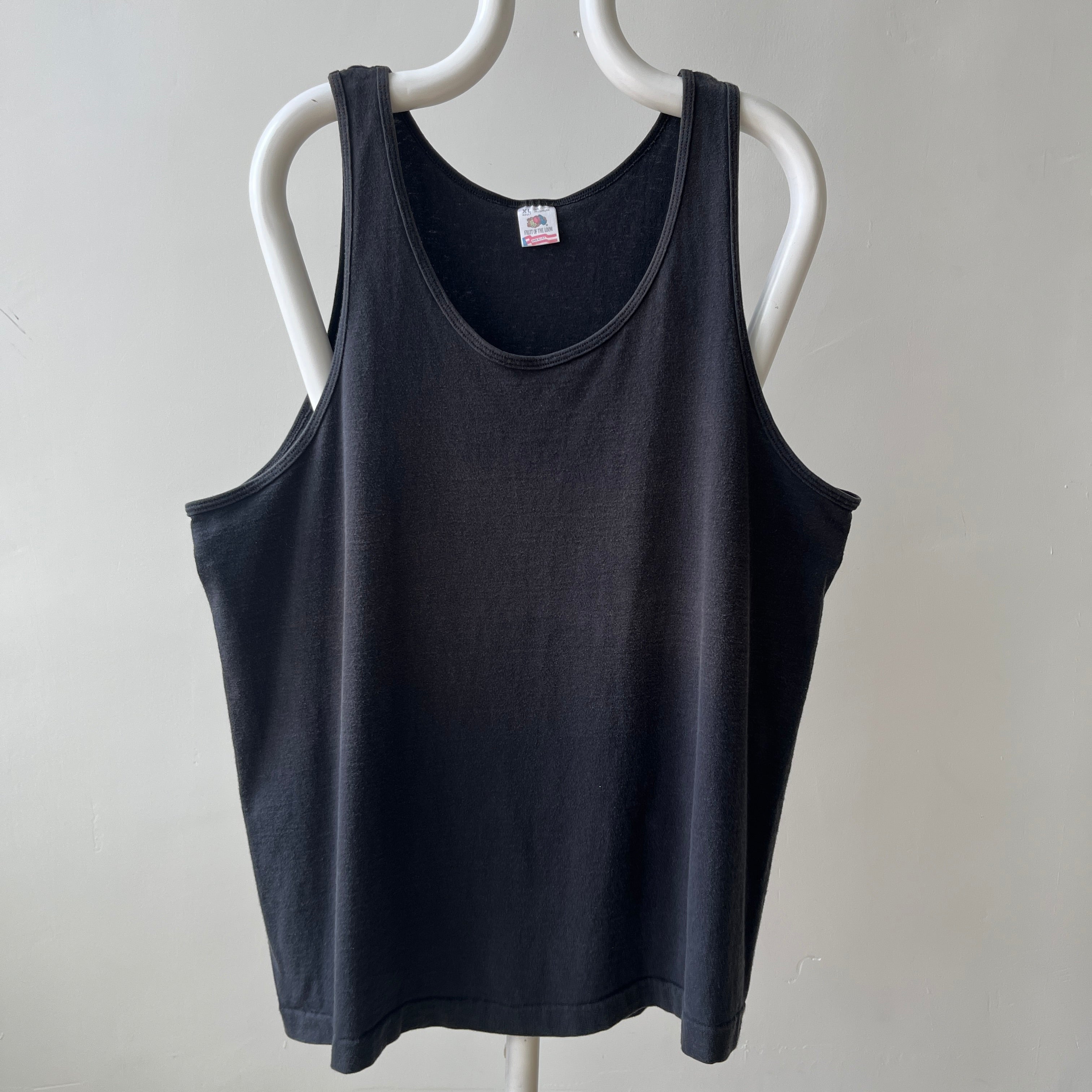 1990s Blank Black Tank Top