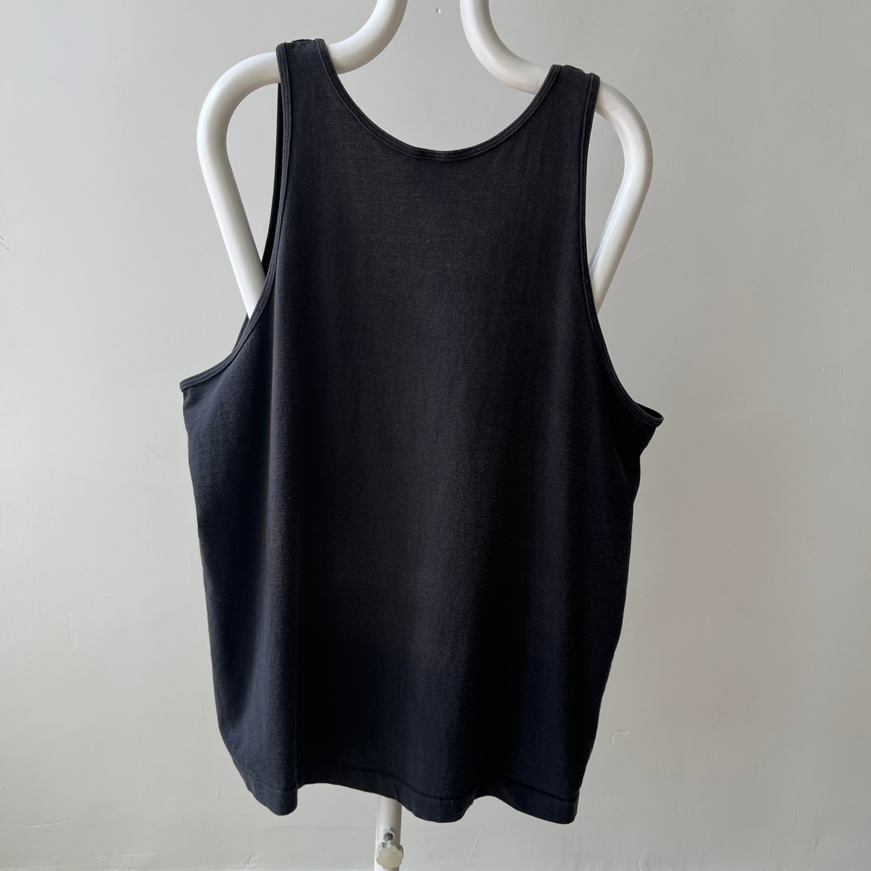 1990s Blank Black Tank Top