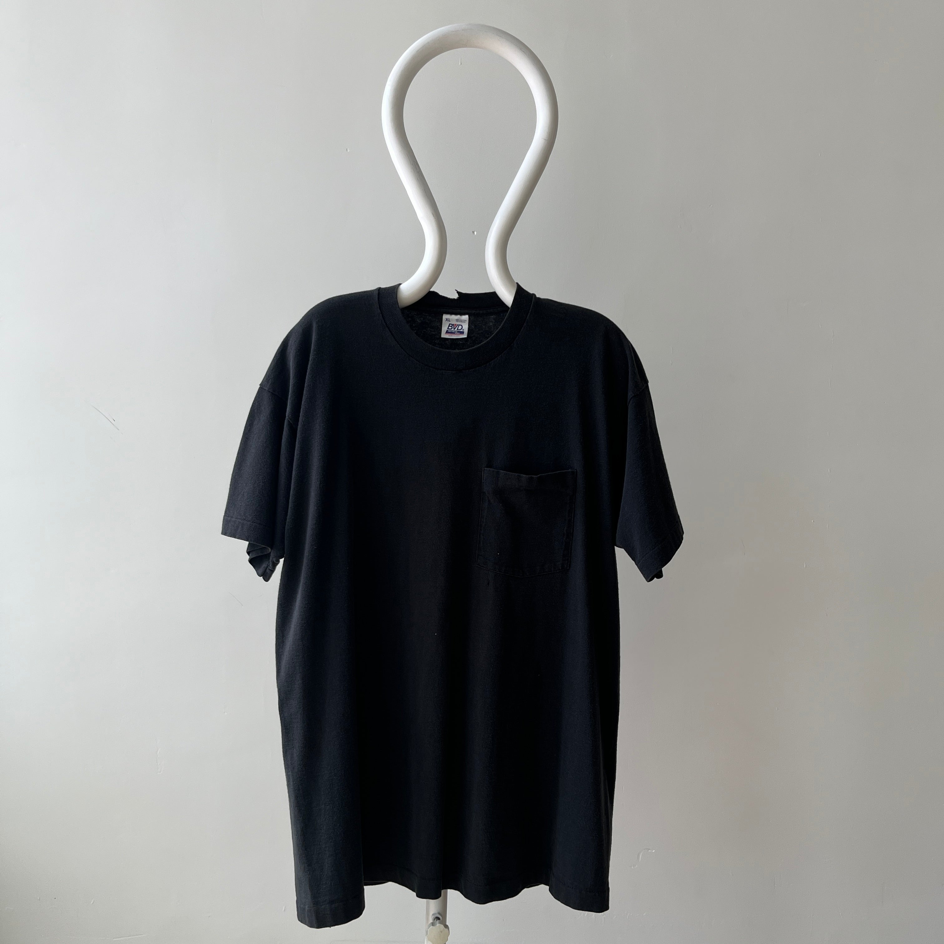 1990s Blank Black Pocket T-Shirt