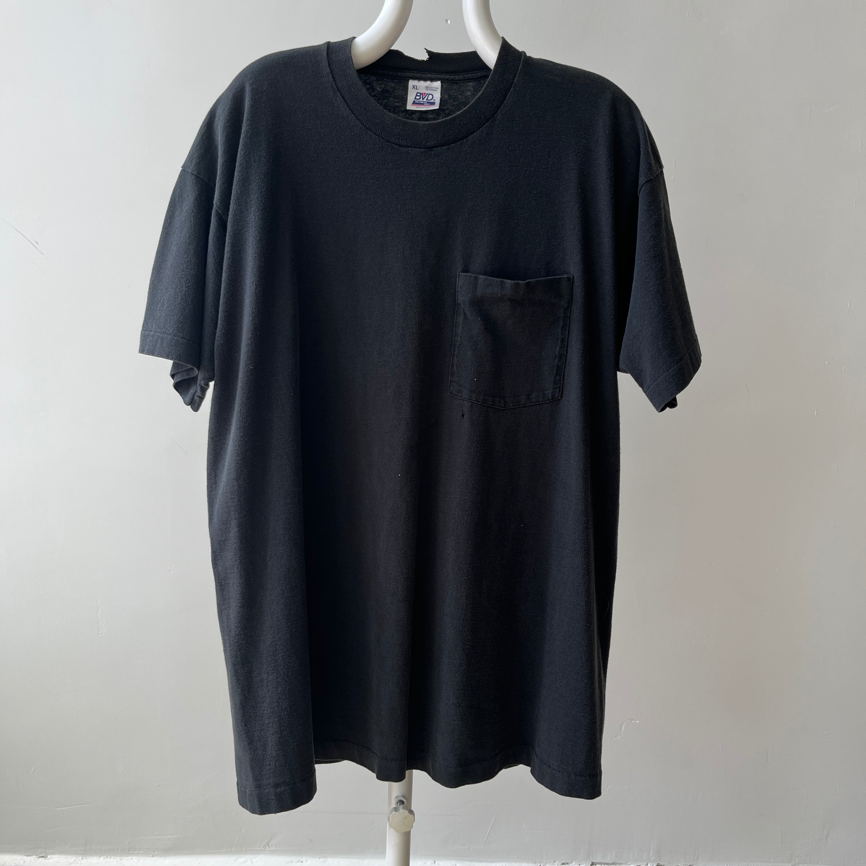 1990s Blank Black Pocket T-Shirt