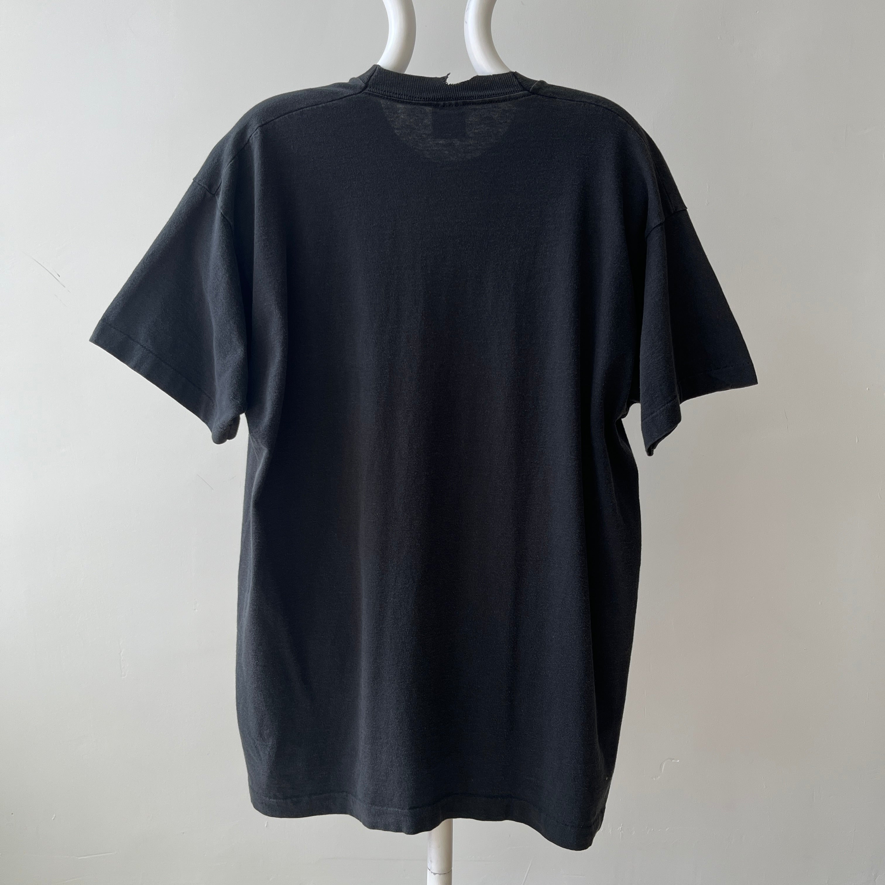 1990s Blank Black Pocket T-Shirt