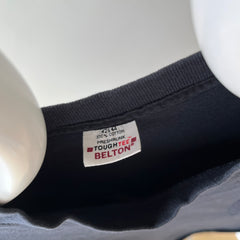 1970s BACKSIDE Horney's Harley Motorcycle Sales Cut Hem Selvedge Pocket T-Shirt - !!!