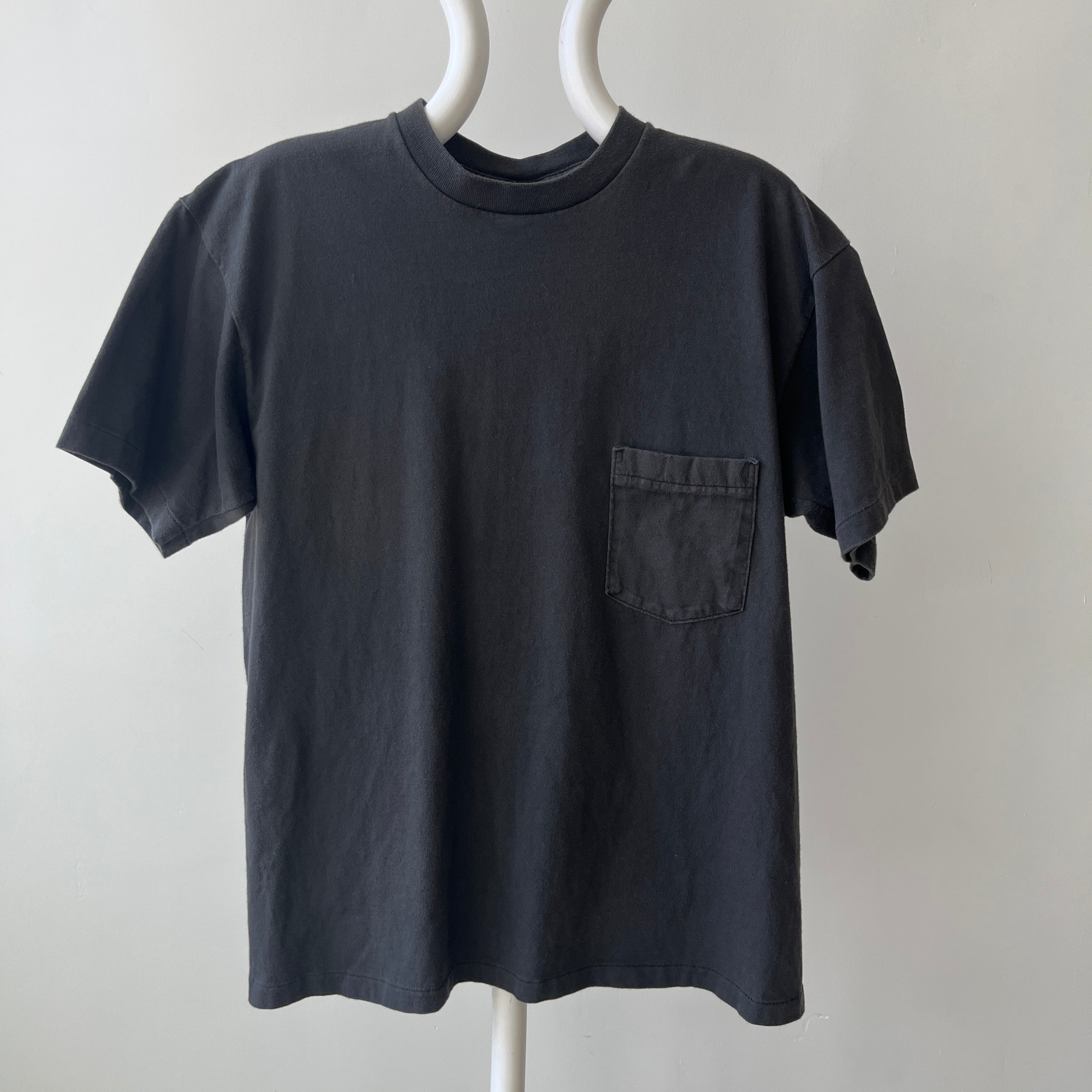 1990s Faded Black GAP Cotton Pocket T-Shirt - USA Made