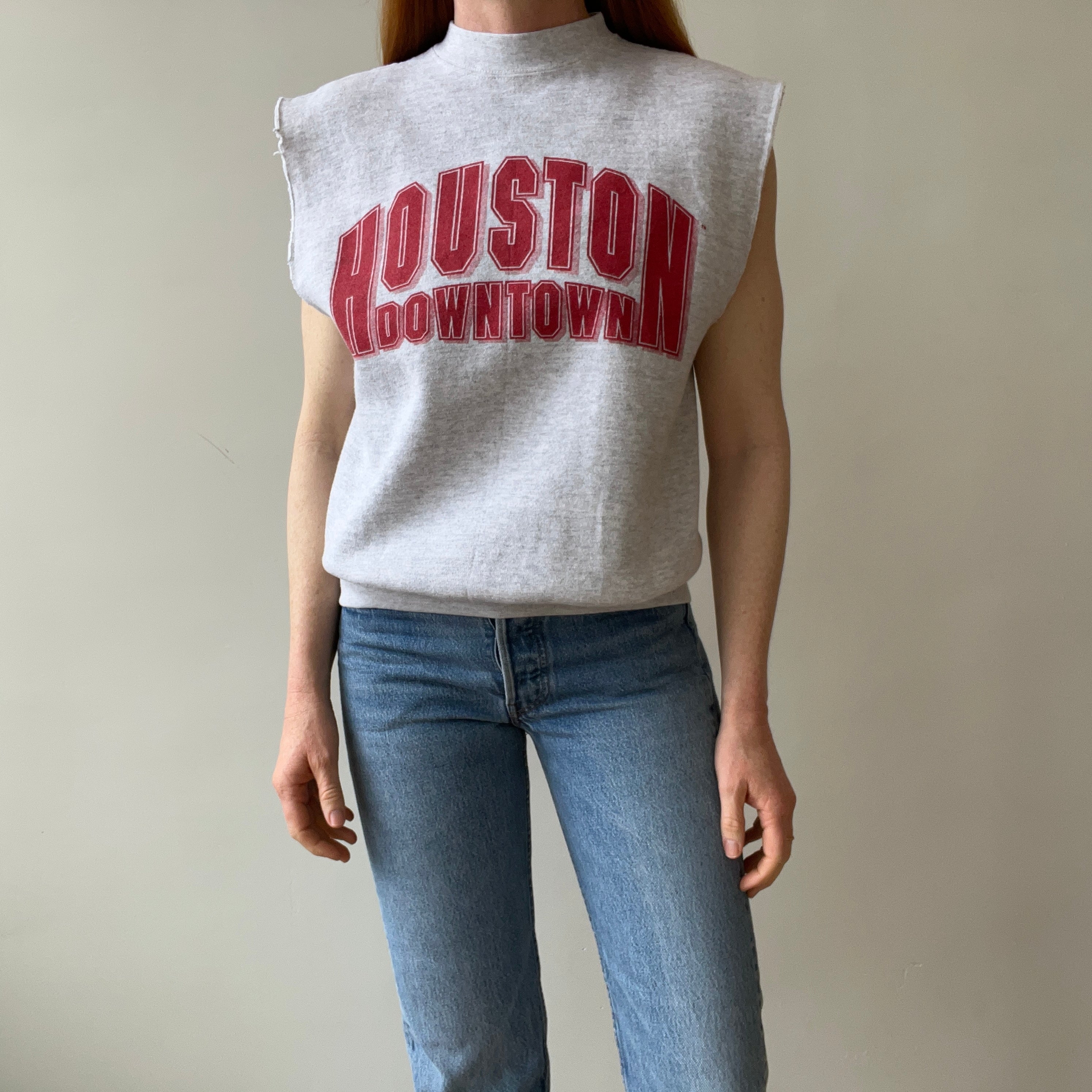 1980/90s Houston Downtown Cut Off Sweatshirt