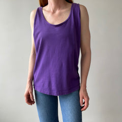 1980/90s Perfectly Purple Cotton Tank by FOTL - Single Stitch