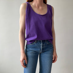 1980/90s Perfectly Purple Cotton Tank by FOTL - Single Stitch